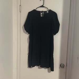 Knee length black dress